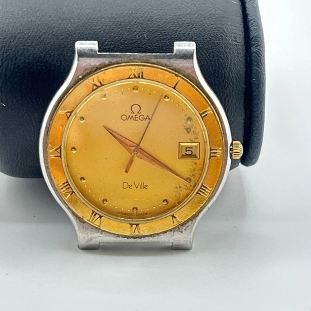 18k Omega De Ville with Date Stainless Steel Quartz Dail #553